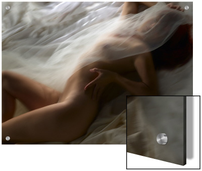 Nude Women In Bed With Veil Over Her Face by A.B. Pricing Limited Edition Print image
