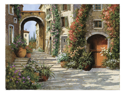 La Porta Rossa Sulla Salita by Guido Borelli Pricing Limited Edition Print image