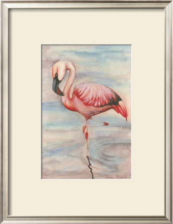 Pink Flamingo Ii by Jennifer Goldberger Pricing Limited Edition Print image