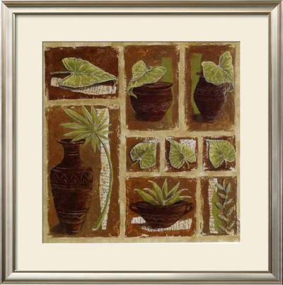 Pots Bruns Et Feuillage Vert by Veronique Didier-Laurent Pricing Limited Edition Print image