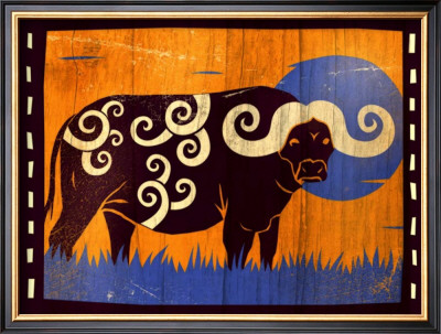 Woodblock Buffalo by Benjamin Bay Pricing Limited Edition Print image