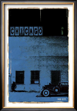 Chicago, Vice City In Blue by Pascal Normand Pricing Limited Edition Print image