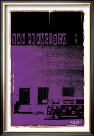 San Francisco, Vice City In Purple by Pascal Normand Pricing Limited Edition Print image
