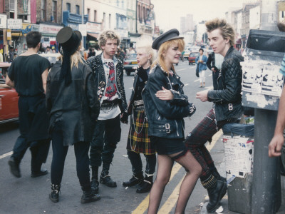 Group Of Punks In Camden, London by Shirley Baker Pricing Limited Edition Print image