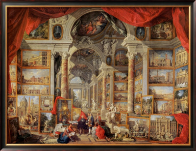 Views Of Modern Rome, 18Th Century by Giovanni Paolo Pannini Pricing Limited Edition Print image