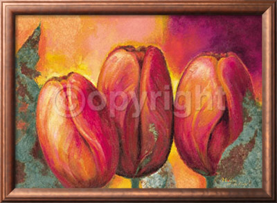 Red Tulips On Flame by Mylene De Kleijn Pricing Limited Edition Print image