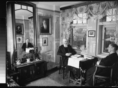 Parents Of Konrad Henlein, Nazi Leader Of Sudeten Germans, Relaxing In Their Quaint Living Room by Margaret Bourke-White Pricing Limited Edition Print image