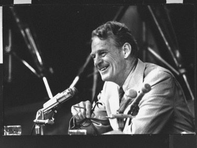 Select Comm. Member Senator Edward Gurney Listening To Testimony During Watergate Hearings by Gjon Mili Pricing Limited Edition Print image