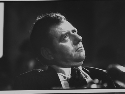 Ex-White House Aide John Caulfield Testifying During Watergate Hearings by Gjon Mili Pricing Limited Edition Print image