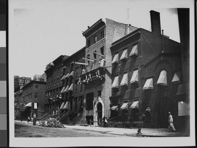 A New Front And Roof Being Put On A Brownstone At 69 Madison Ave by Wallace G. Levison Pricing Limited Edition Print image