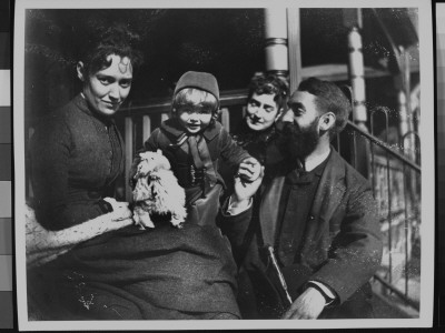 Family Members, Including A Sweet Child, Relaxing Together by George B. Brainerd Pricing Limited Edition Print image