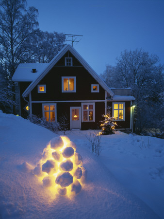 A Lantern Made Out Of Snowballs by Anders Ekholm Pricing Limited Edition Print image