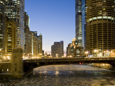 Chicago River At Dusk by Chris Pritchard Pricing Limited Edition Print image