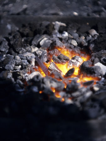 Close-Up Of Burning Coals by Joakim Sundell Pricing Limited Edition Print image
