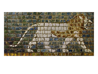 Lion On Ishtar Gate And Processional Way Which Form Part Of The Walls Of Babylon by Jean-Louis-Ernest Meissonier Pricing Limited Edition Print image