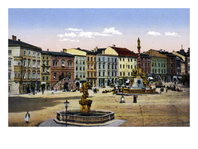 Olomouc / Olmutz - Coloured Photograph Of The Dolni Square In The Czech City by Hugh Thomson Pricing Limited Edition Print image