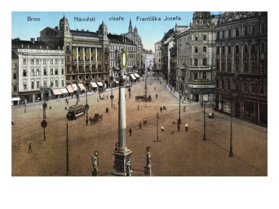 Bnro - Coloured Photograph Of Freedom Square In The Czech City In The Early Twentieth Century by Gustave Doré Pricing Limited Edition Print image