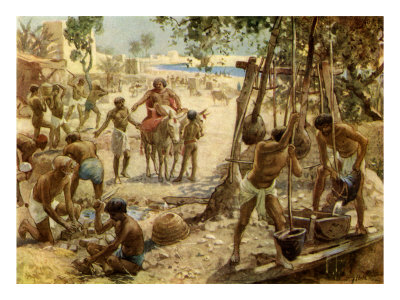 Israelites Making Bricks Iin Egypt, Exodus I 13 -14 by Thomas Crane Pricing Limited Edition Print image