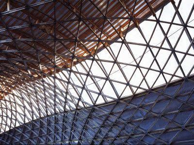 Gridshell Conservation Workshop, Weald And Downland Open Air Museum, Singleton, West Sussex, Englan by Benedict Luxmoore Pricing Limited Edition Print image