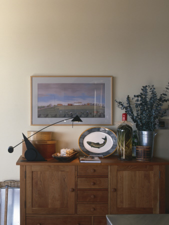 Sonoma House, Stewarts Point, California, 1990 - 1992, Corner Of Kitchen, Architect: Joan Hallberg by Alan Weintraub Pricing Limited Edition Print image