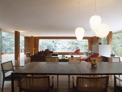 Casa Araras, Brazil, Dining Room, Architect: Marcio Kogan by Alan Weintraub Pricing Limited Edition Print image