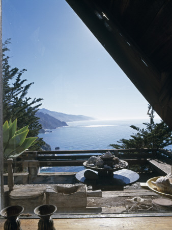Wild Bird, Big Sur, California, View From Kitchen Window, Architect: Nathaniel And Margaret Owings by Alan Weintraub Pricing Limited Edition Print image