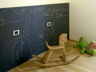Casa Romanelli, Milan, Italy, Architect's Own Home, Child's Playroom With Blackboard by Alberto Piovano Pricing Limited Edition Print image