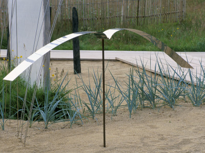 Stainless Steel Seagull In 'Wind Shore' Garden, Designer: Marmiroli,Genty And Tesseyre by Clive Nichols Pricing Limited Edition Print image