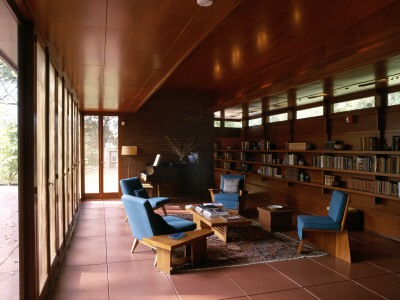 Rosenbaum House, Alabama, 1939 - 1940, Sitting Area, Architect: Frank Lloyd Wright by Alan Weintraub Pricing Limited Edition Print image