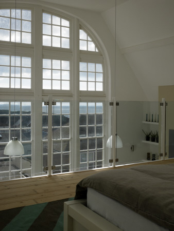 Modern Bedroom In Converted School Building, Architects: Pollard Thomas Edwards by David Churchill Pricing Limited Edition Print image