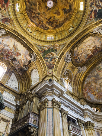 Columns And The Dome At Chiesa Del Gesu, Rome, Italy by David Clapp Pricing Limited Edition Print image