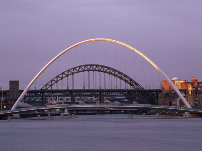 Millennium Bridge, Gateshead, Newcastle Upon Tyne, Tilt Bridge, Architect: Wilkinson Eyre by Colin Dixon Pricing Limited Edition Print image