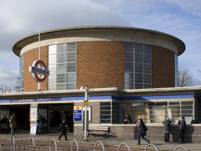 Arnos Grove, London Underground Station, London, Built 1932 And Designed By Charles Holden by G Jackson Pricing Limited Edition Print image
