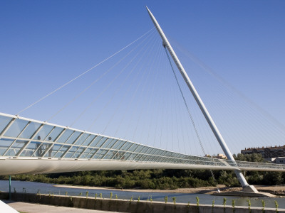 Pasarela Del Voluntariado Footbridge, Zaragoza, Architect: Javier Manterola by G Jackson Pricing Limited Edition Print image