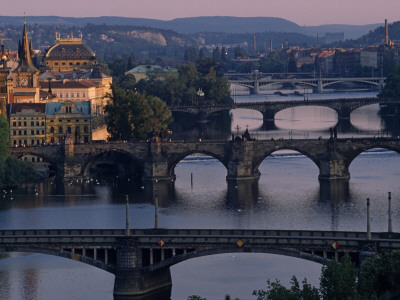 The Vltava River, Prague by Farrell Grehan Pricing Limited Edition Print image
