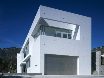Feinstein Residence, Malibu, California, 2003, Exterior With Garage, Architect: Stephen Kanner by John Edward Linden Pricing Limited Edition Print image