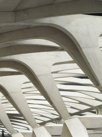 Lyon-Satolas Airport Tgv Station, Lyon, 1989 - 1994, Abstract Of Concrete Beams by John Edward Linden Pricing Limited Edition Print image