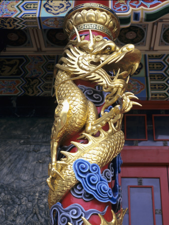 Detail On Temple Pillar, Tainan, Taiwan by Marcel Malherbe Pricing Limited Edition Print image