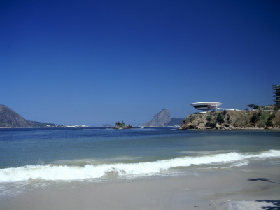 Mac, Niteroi, Rio De Janeiro, 1996, In Context As Waterside Development, Architect: Oscar Niemeyer by Kadu Niemeyer Pricing Limited Edition Print image