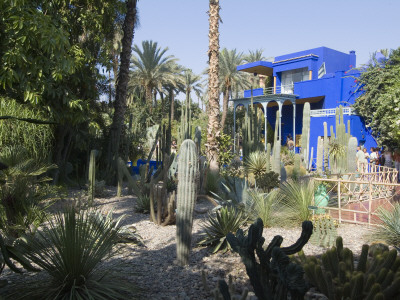 Jardin Majorelle And Islamic Art Museum, Marrakech, Morocco, 1931, Exterior Of The Blue Workshop by Natalie Tepper Pricing Limited Edition Print image