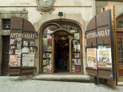 Antiquarian Bookshop, Mala Strana District, Prague by Natalie Tepper Pricing Limited Edition Print image