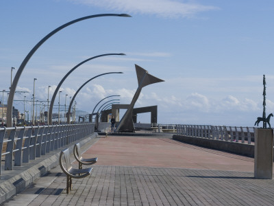 South Shore Promenade, Blackpool, Lancashire, England, Swivelling Windshelters by Natalie Tepper Pricing Limited Edition Print image