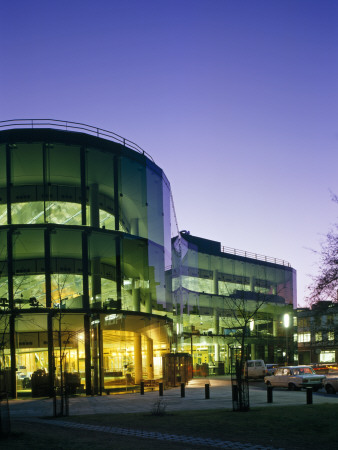 Willis Faber And Dumas, Ipswich, Suffolk, England, 1971 - 1975, Exterior At Dusk by Richard Bryant Pricing Limited Edition Print image