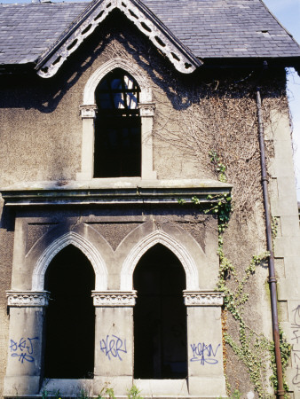 Derelict Victorian Gothic Villa, Empty Windows And Fallen-In Roof, Development Potential! by Philippa Lewis Pricing Limited Edition Print image