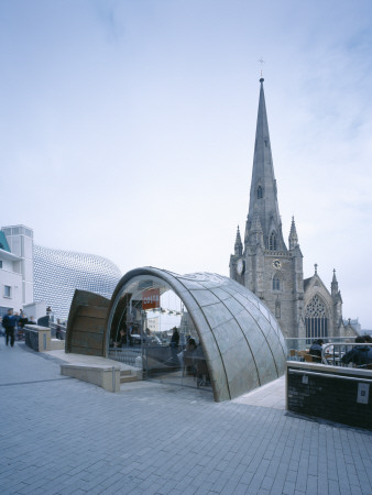 Spiral Cafe, Birmingham, View Towards Church, Marks Barfield Architects by Peter Durant Pricing Limited Edition Print image