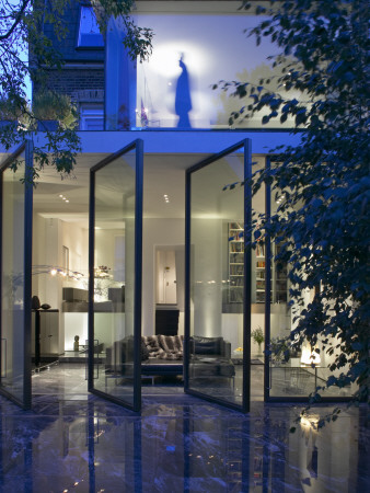 Refurbished House In Camden Town, Rear Elevation At Dusk, Architect: Munkenbeck And Marshall by Richard Bryant Pricing Limited Edition Print image