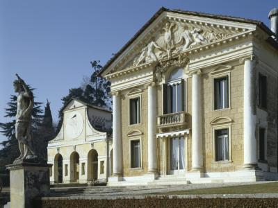 Villa Barbaro, Maser, Treviso, Facade With Engaged Ionic Columns, Architect: Andrea Palladio by Richard Bryant Pricing Limited Edition Print image