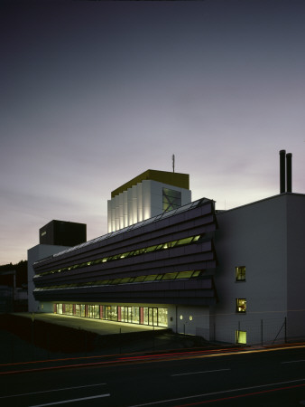 Sto Building 14 - Shoot 2, Stuehlingen, Germany, - Front Facade At Dusk by Richard Bryant Pricing Limited Edition Print image
