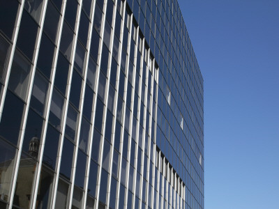 Office Life And Interiors Part Two, Modern Office Block Exterior by Tim Mitchell Pricing Limited Edition Print image