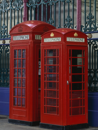 Red Telephone Boxes, Smithfield Market, London, Examples Of K2 And K6 Kiosks by Richard Turpin Pricing Limited Edition Print image